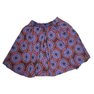 LuLaRoe‎ Womens Pleated Pull On Skirt Black Red Blue Stretch